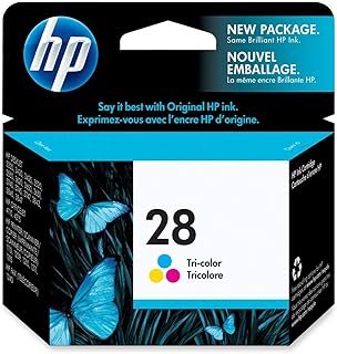 Hp Hewlett Packard Ink Inkjet colour print cartridge No. 28 C8728A in foil packaging