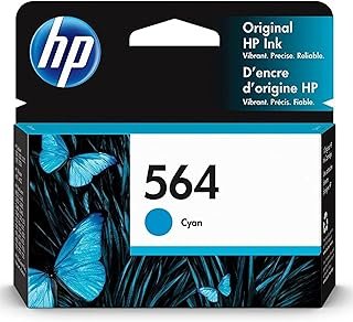 HP 564 Genuine Original High Yield Cyan Ink Printer Cartridge works with HP Photosmart D5400/D7500, B109/B110, C5380, C630…