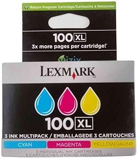 Lexmark No.100Xl Combo Pack Ink Cartridge - Cyan/Magenta/Yellow