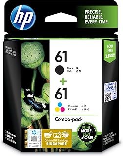 HP Ink Cartridge 61 Black and Tricolor Ink Cartridges, Combo 2/Pack, (CR311AA)