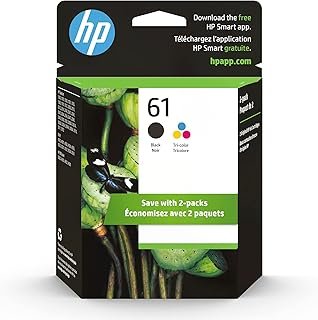 HP 61 | 2 Ink Cartridges | Black, Tri-Color | CH561WN, CH562WN
