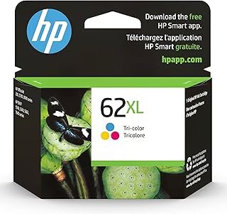 HP 62XL Genuine Original High Yield Tri-Color Ink Printer Cartridge works with HP Officejet 8040, HP ENVY 8000, HP ENVY 76…
