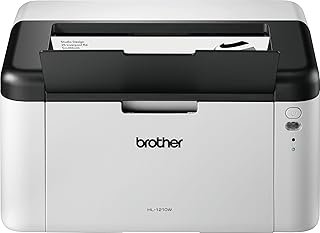 Brother HL-1210W Mono Laser Printer | Single Function, Wireless | USB 2.0, Compact | A4 Printer | Home Printer | UK Plug