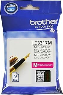 BROTHER Genuine LC3317M Ink Cartridge, Magenta, Page Yield Up to 550 Pages, (LC-3317M), Standard-Yield, for Use with: MFC-…