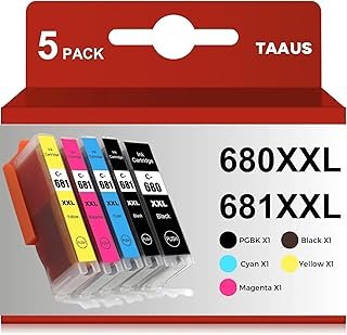 TAAUS Compatible Canon 680 XXL 681 XXL PGI-680XXL CLI-681XXL Ink Cartridge Canon PIXMA TR7560 TR8560 TR8660 TR8660a TS6160...