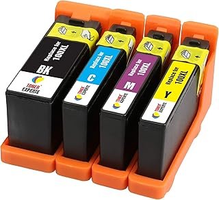 TONER EXPERTE® 4 XL (1 SET) Compatible Ink Cartridges Replacement for Lexmark 100 100XL S305 S308 S402 S405 S505 S602 S605...