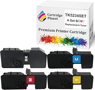 Cartridge Planet A Set BCMY Non-Genuine Toner Cartridge for Kyocera TK-5234 TK5234K TK5234C TK5234M TK5234Y (2,600/2,200 (…
