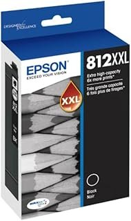 Epson 812XXL – Extra High Capacity – Ultra Black Ink Cartridge for XP-5100 WF-2860, Single Pack, C13T02K192