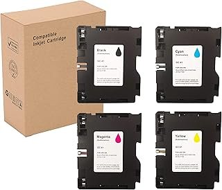 INK+ 4 Pack GC41 Sublimation Ink Cartridge Heat Transfer Compatible for Ricoh GC41 for Ricoh IPSiO SG3100 SG2100 SG2100L S...