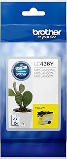 brother Genuine LC436Y Ink Cartridge, Yellow, Page Yield Up to 1500 Pages, (LC-436Y) for Use with: MFC-J4440DW, MFC-J4540D…