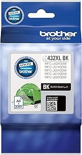 BROTHER Genuine LC432XLBK High-Yield Ink Cartridge, Black, Page Yield Up to 3000 Pages, for Use with: MFC-J5340DW, MFC-J65…
