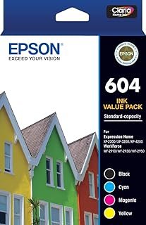 Epson 604 - Std Capacity - Multipack Ink Cartridges for XP-2200, XP-3200, XP-4200, WF-2910, WF-2930, WF-2950, C13T10G692, ...
