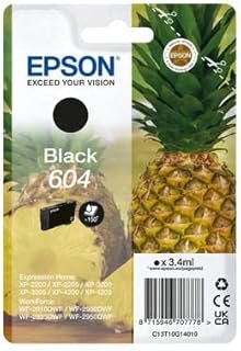 Epson 604 – Std Capacity – Black Ink Cartridge for XP-2200, XP-3200, XP-4200, WF-2910, WF-2930, WF-2950, C13T10G192