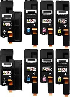 Ink Stop 8 Pack Compatible Toner Cartridge for Fuji Xerox CT202264 CT202265 CT202266 CT202267 for Docuprint CP115w CP116w …