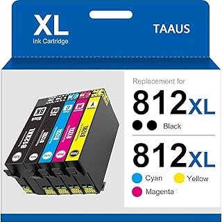 TAAUS 812XL Ink Cartridge for Epson, Compatible T812 XL for Epson Workforce Pro WF-3820 WF-3825 WF-4830 WF-4835 WF-7830 W...