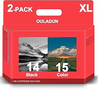 High Yield 14 15 Ink Cartridges Replacement for Black and Color Lexmark 14XL 15XL for Lexmark X2600, X2630, X2650, X2670, ...