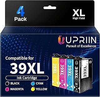 UPRIIN 39XL 4 Pack Compatible Ink Cartridges Combo Pack for Epson 39XL for Epson Expression Home XP-2105 Expression Home X…