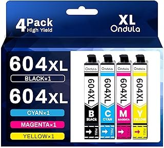 Ondula 604XL Ink Cartridge Replacement Compatible with Epson 604XL 604 XL Ink Cartridge Multipack for Expression Home XP-2…