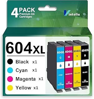 Vintella 604XL Ink Cartridges Replacement for Epson 604 Ink Cartridges Combo Pack 604XL T604 for Expression Home XP-2200 X…