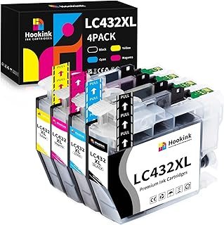 Hookink LC432XL Ink Cartridges 3,000 Pages Compatible for Brother LC432XL LC-432 XL High Yield for MFC-J5340DW MFC-J5740DW…