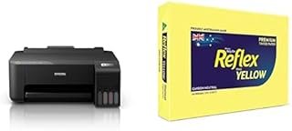 Epson EcoTank ET-1810 Wireless Single-Function Printer, Black, C11CJ71502 and Reflex Australian Made Coloured Paper Reflex…