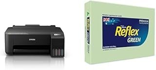 Epson EcoTank ET-1810 Wireless Single-Function Printer, Black, C11CJ71504 and Reflex Australian Made Coloured Paper Reflex...