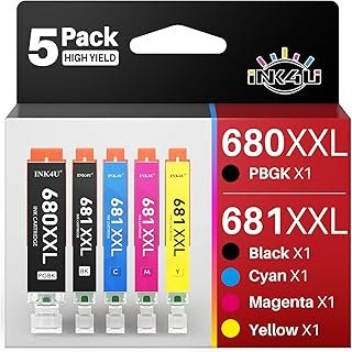 680XXL 681XXL Ink Cartridges PGI-680 XXL CLI-681 XXL Compatible for 680XXL 681XXL Canon Work for Pixma TR7520 TR7620 TR862…