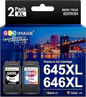 GPC Image Remanufactured 645 XL 646 XL Ink Cartridges Replacement for 645XL 646XL Combo Pack PG645xl Black CL646xl Color W…