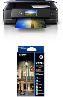 Epson Expression Photo XP-970 Multifunction Printer, Medium, Black, C11CH45501 and Epson 277XL – High Capacity – Multipack…