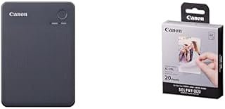 Canon QX20 Photo Printer (Grey) with XC-20L Photo Label (20 Sheets)